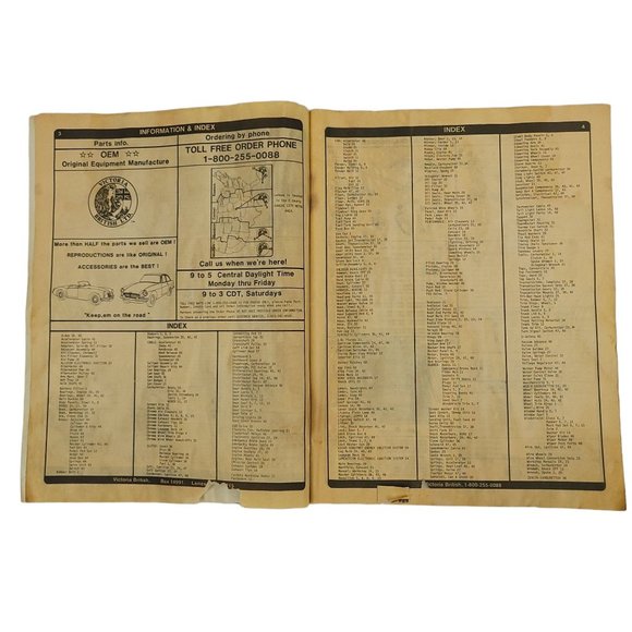 Victoria British Ltd MG Owners Parts Catalog MG.1 July 1984 First Printing - Picture 14 of 14